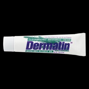 Dermatin Antifungal Cream Size: 0.5oz. clotrimazole - stop fungi - cure ringworm